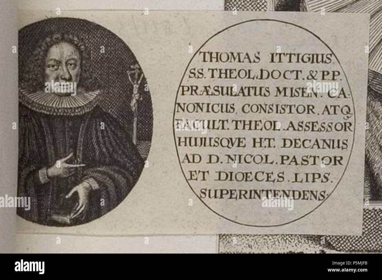 N/A. Grafik aus dem Klebeband Nr. der Fürstlich Waldeckschen Hofbibliothek Arolsen Motiv : Thomas Ittig (1643-1710), aus Leipzig ; 1667 Resp. an der Université de Leipzig ; ; ; Theologe Historiker Evangelisch-lutherischer surintendant . 18e siècle. 135 Inconnu 03 5698 Arolsen Klebeband Banque D'Images