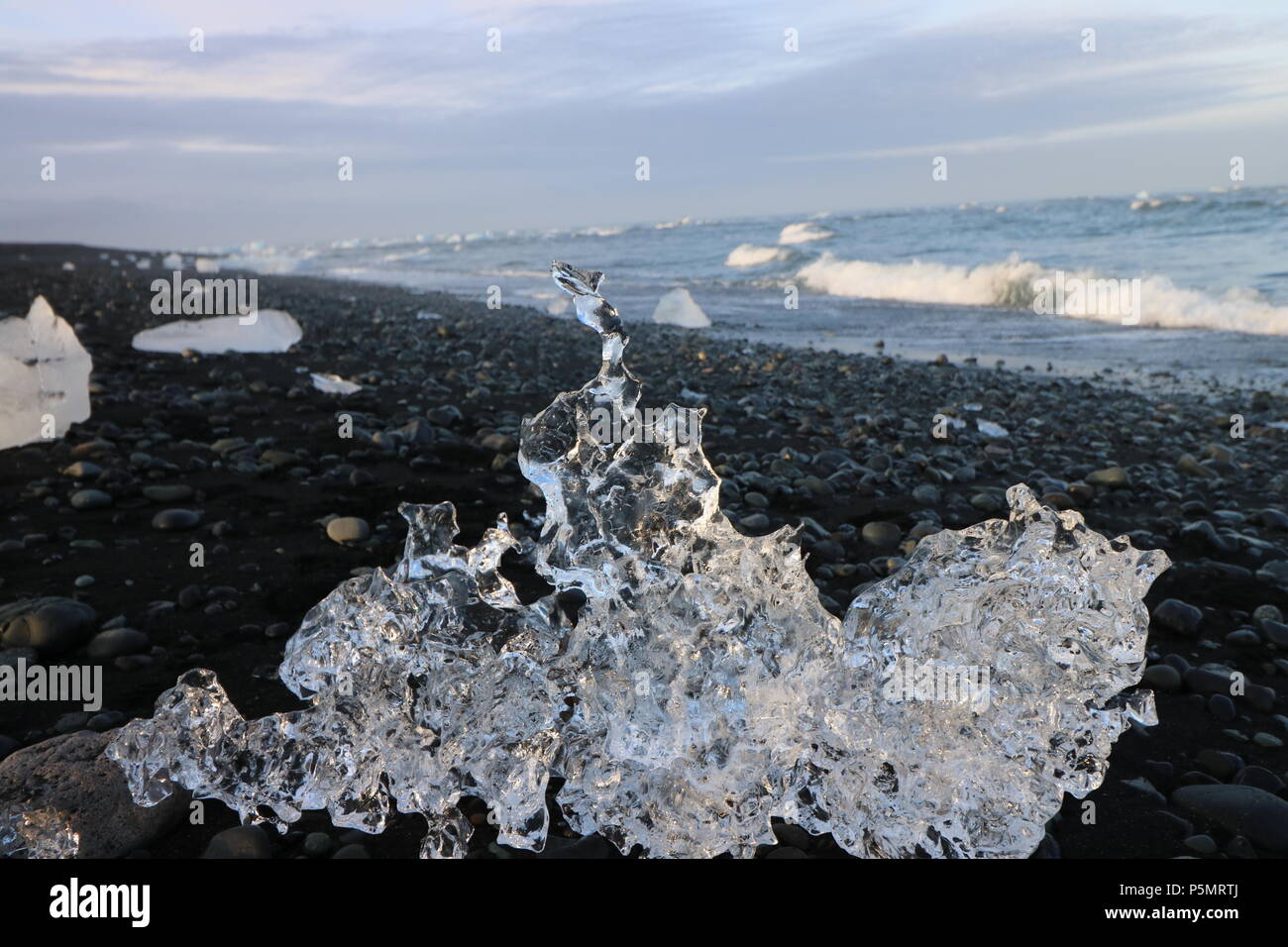 Plage du diamant l'Islande Banque D'Images Plage du diamant l'Islande Banque D'Images