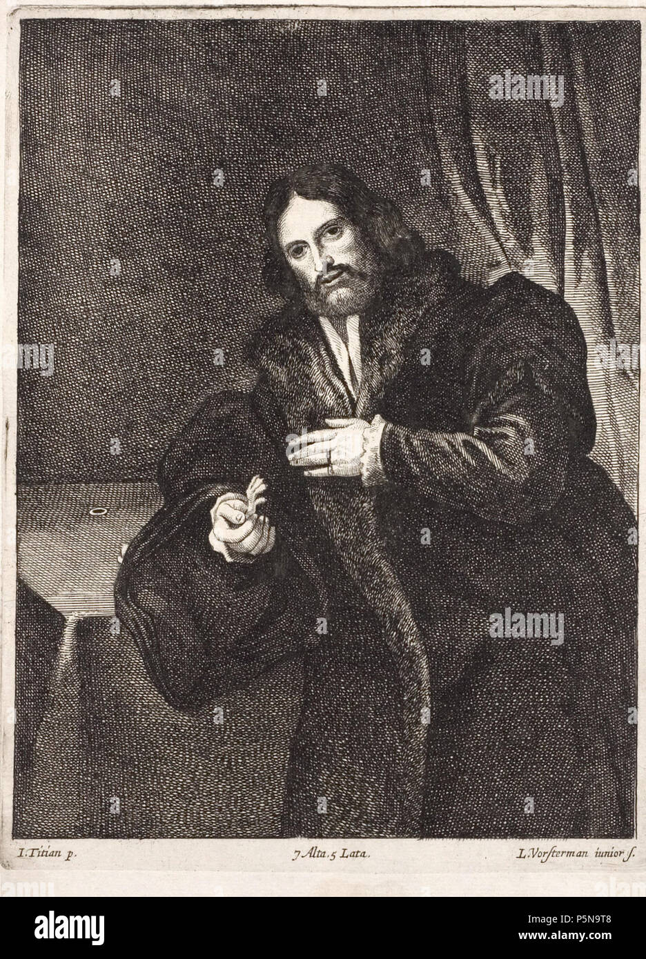 N/A. Grafik aus dem Klebeband Nr.13 der Fürstlich Waldeckschen Hofbibliothek Arolsen Aus dem Theatrum pictorium : Reproduktion einer von Gemäldes Tizian . 1660. Après le Titien (1490-1576) Noms alternatifs ; Berthe Morisot Description peintre italien Tiziano Vecellio, fresquiste et rapporteur pour avis Date de naissance/décès entre 1485 et 1490 27 août 1576 Lieu de naissance/décès Pieve di Cadore Venise Venise lieu de travail (1498), Ferrare, Mantoue, Padoue (1511), Milan (1540), Rome (1545-1546), Florence (1546), Augsbourg (1548, 1550-1551), Constantinople (aujourd'hui Istanbul) (1555-1557) Auth Banque D'Images