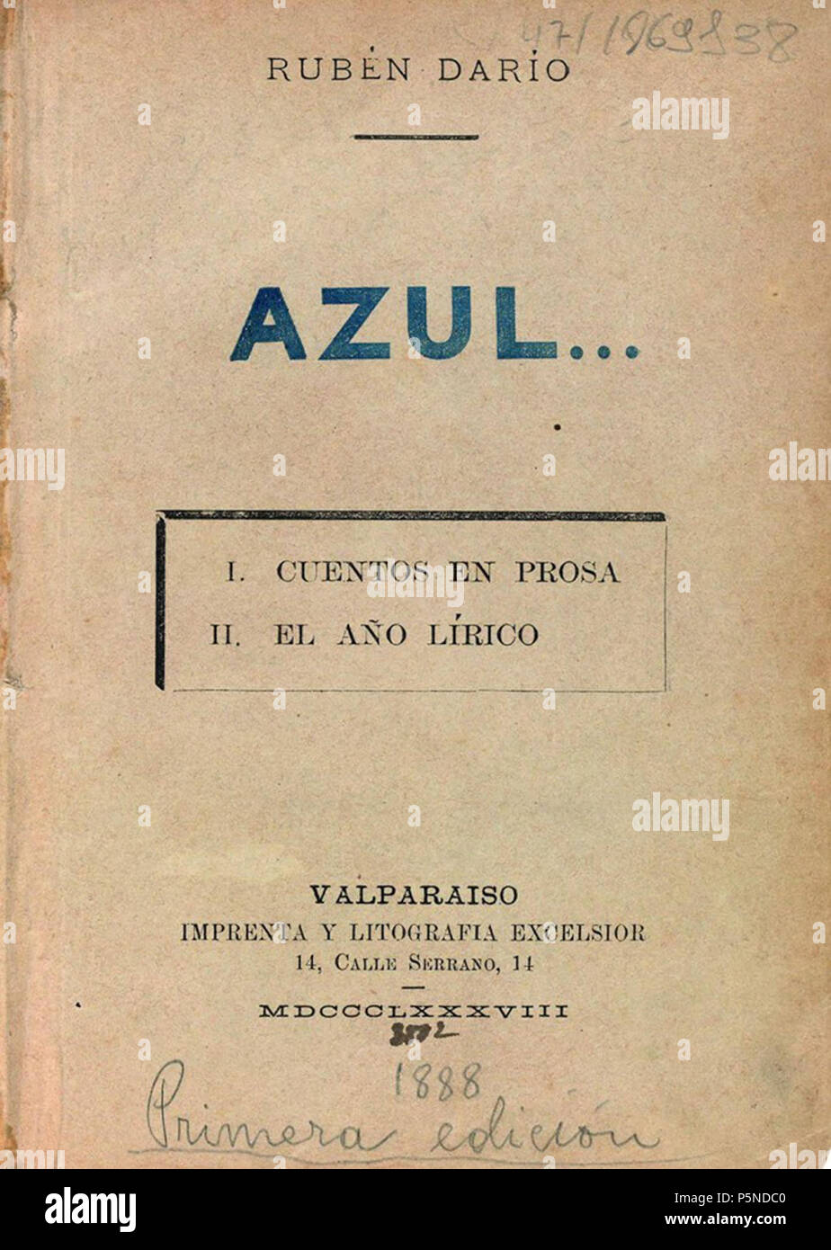 158 Azul - Primera edición Banque D'Images