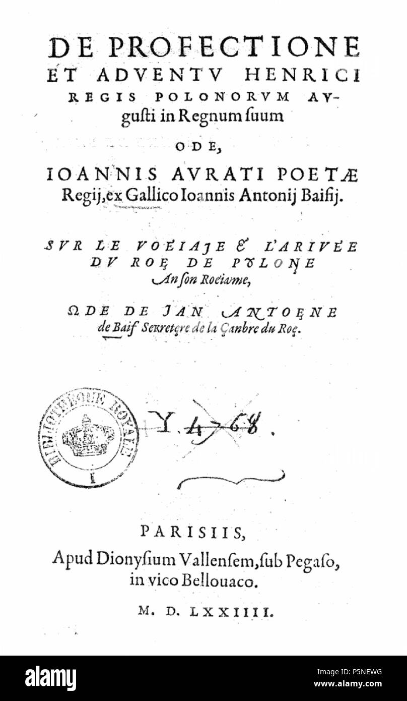 162 page de titre Baif Banque D'Images