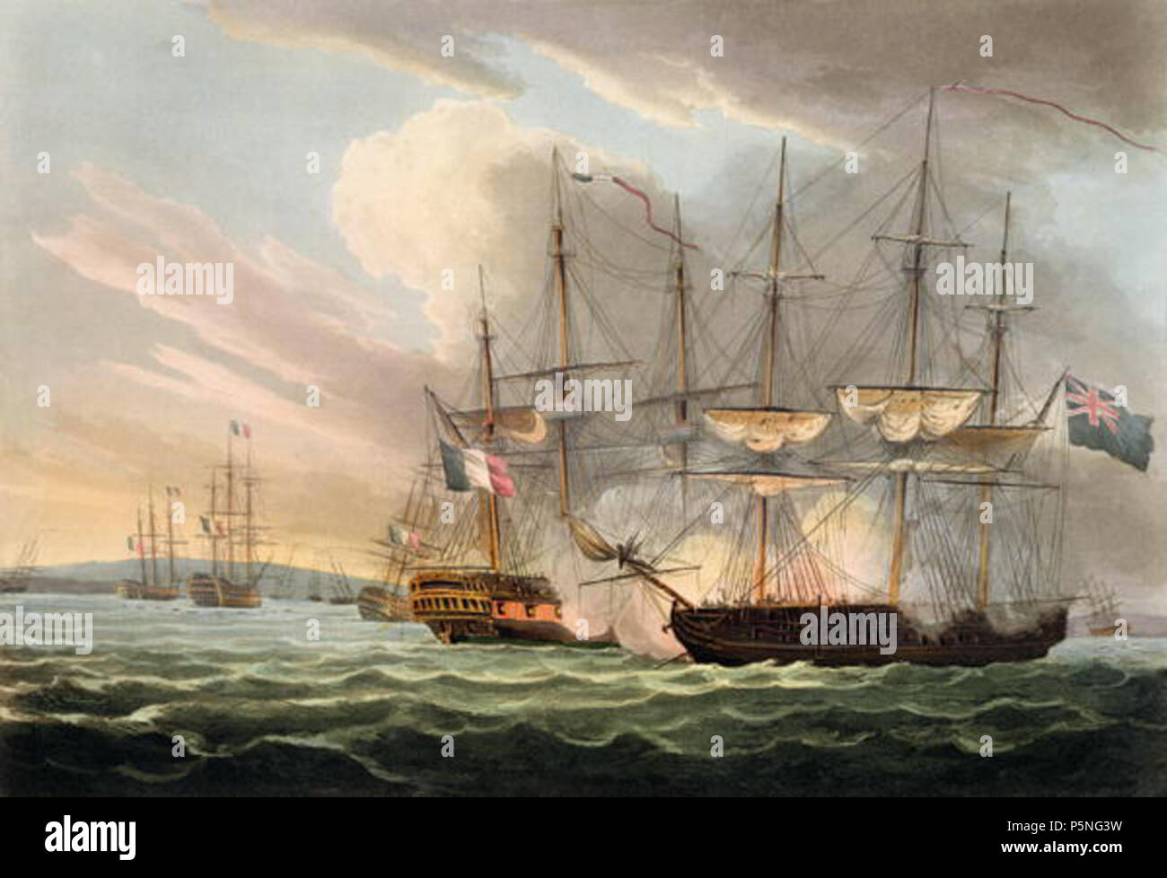 N/A. Anglais : Destruction de la flotte française en Basque Routes - 12 avril 1809. . 1er février 1817. Thomas Whitcombe (1763-1824), peintre britannique Description Date de naissance/décès circa 19 mai 1763 vers 1824 Lieu de naissance/décès lieu de travail inconnu de Londres, Bristol, Plymouth, Devon, Pays de Galles, etc. contrôle d'autorité : Q2676635 VIAF:94399385 ULAN:500004894 RCAC:no2009013481 ALN:36161020:WGA, Thomas WHITCOMBE WorldCat 175 Basques Road-Thomas Whitcombe-217057 Banque D'Images