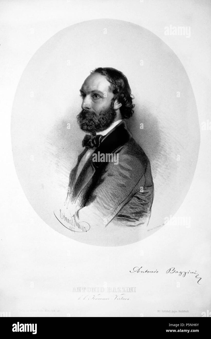 N/A. Deutsch : Antonio Bazzini, Lithographie von Eduard Kaiser, 1857 . 1857. Eduard Kaiser (1820-1895) d'autres noms e. kaiser ; Eduard kaiser lithographe et peintre autrichien Description Date de naissance/Décès 22 Février 1820 30 août 1895 Lieu de naissance/décès Graz vienne contrôle d'autorité : Q1288945 VIAF:61812845 ISNI:0000 0000 6658 5743 ULAN:500086418 RCAC:n97861585 GND:123634717 179 WorldCat Bazzini Litho Banque D'Images