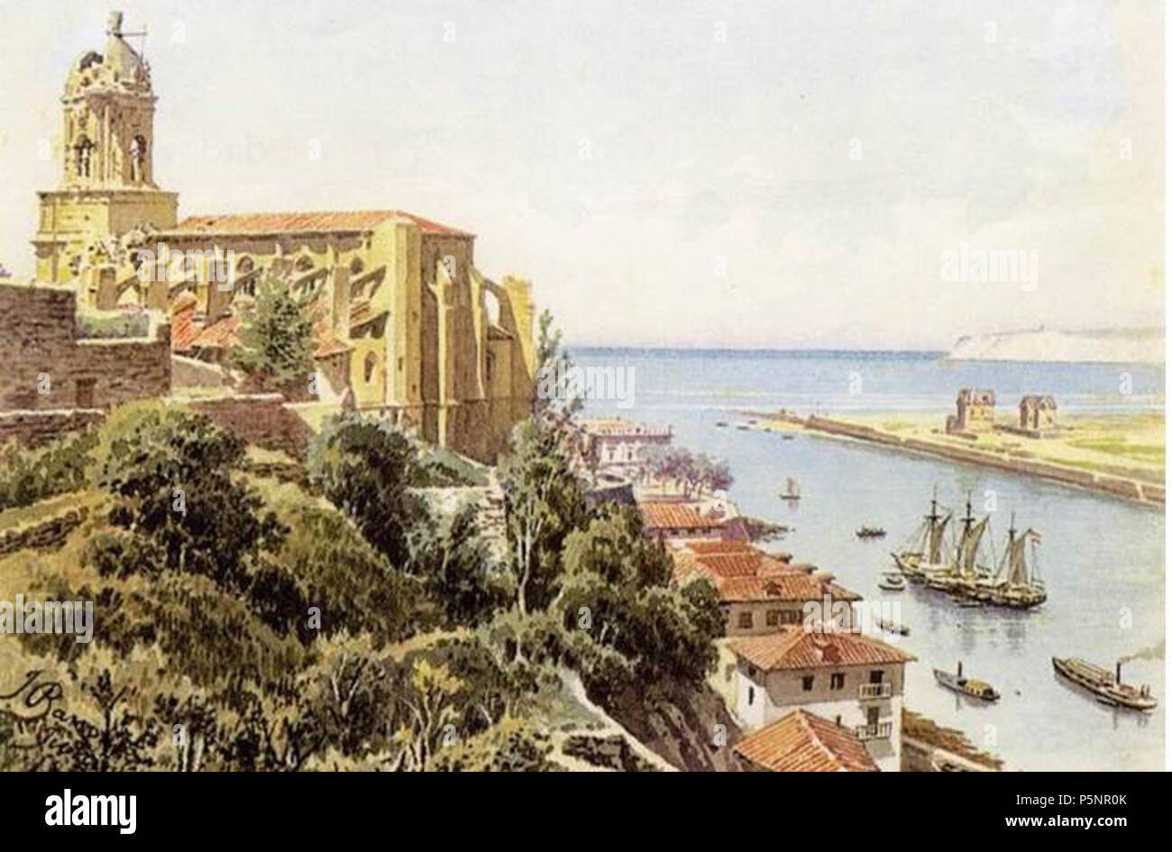 N/A. Anglais : Vue de Portugalete . avant 1906. Juan de Barroeta (1835-1906) Noms alternatifs Juan Anguisolea Barroeta Description peintre espagnol Date de naissance/décès 10 Octobre 1835 10 avril 1906 Lieu de naissance/décès Bilbao Bilbao lieu de travail Madrid, Bilbao contrôle d'autorité : Q3755493 VIAF:87536011 ISNI:0000 0000 6639 9553 ULAN:500035314 BNE:XX1753959 172 Barroeta-Portugalete Banque D'Images