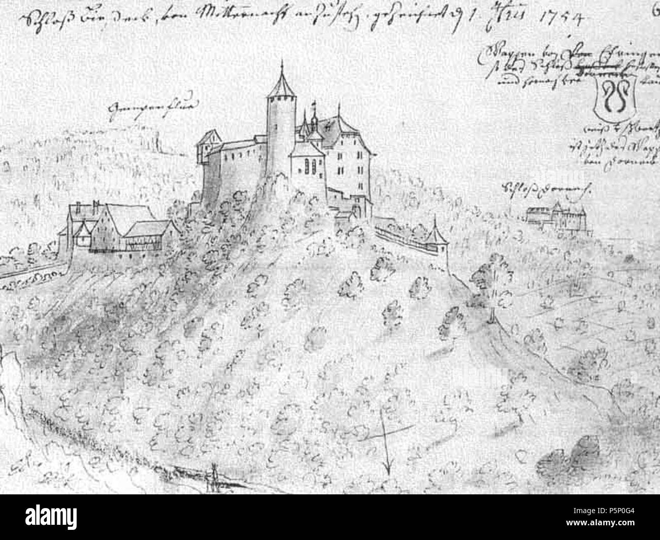 N/A. Deutsch : Burg Birseck, gezeichnet von 1754 Emanuel Büchel. English : Dessin du Burg Birseck réalisé par Büchel. 26 mars 2006 (date d'origine). Emanuel Büchel (1705-1775) Noms alternatifs Emmanuel Buchel ; Emanuel Büchel Description peintre suisse et topographe Date de naissance/Décès 18 Août 1705 24 novembre 1775 Lieu de naissance/décès Bâle Bâle Bâle lieu de travail contrôle d'autorité : Q117083 VIAF:59875433 ISNI:0000 0000 6677 9724 ULAN:500013734 RCAC:n97874675 Bibliothèque ouverte:OL5565168A 205 WorldCat Birseck2 Banque D'Images