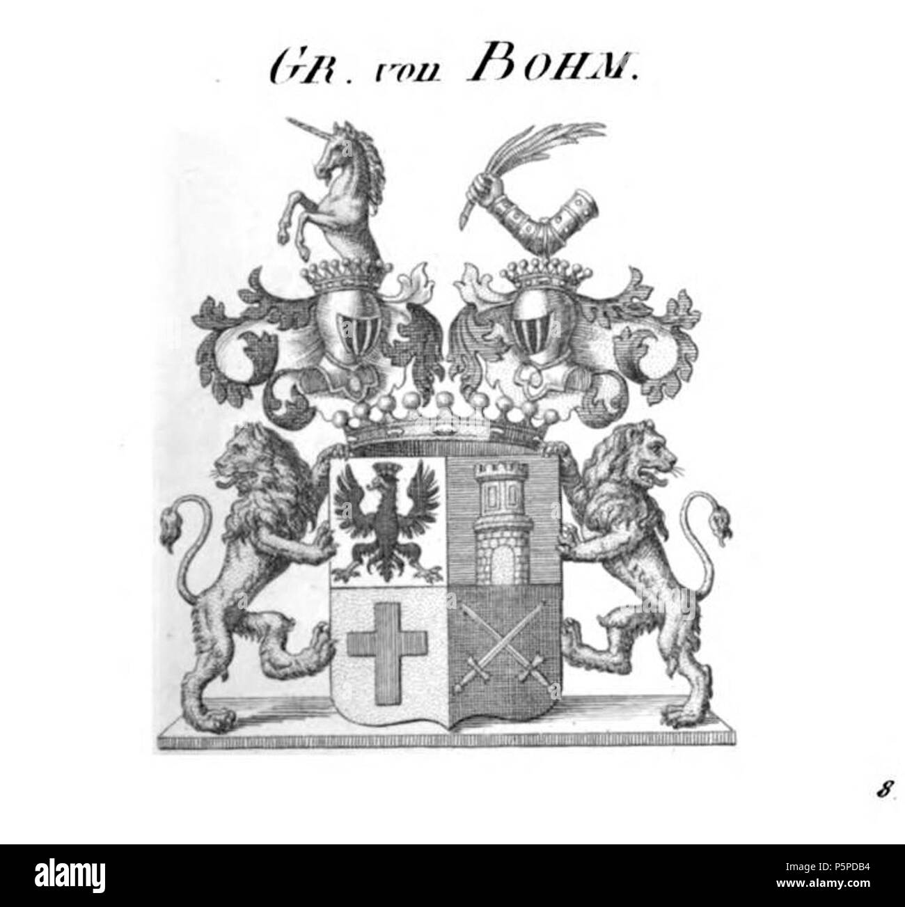 N/A. Wappen Bohm - Tyroff HA.jpg . Entre 1846 et 1865. - Tyroff 217 Inconnu Bohm HA Banque D'Images