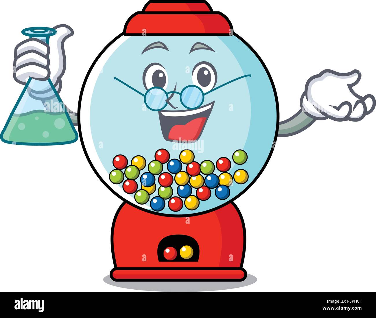 Gumball machine cartoon caractère professeur Image Vectorielle Stock - Alamy