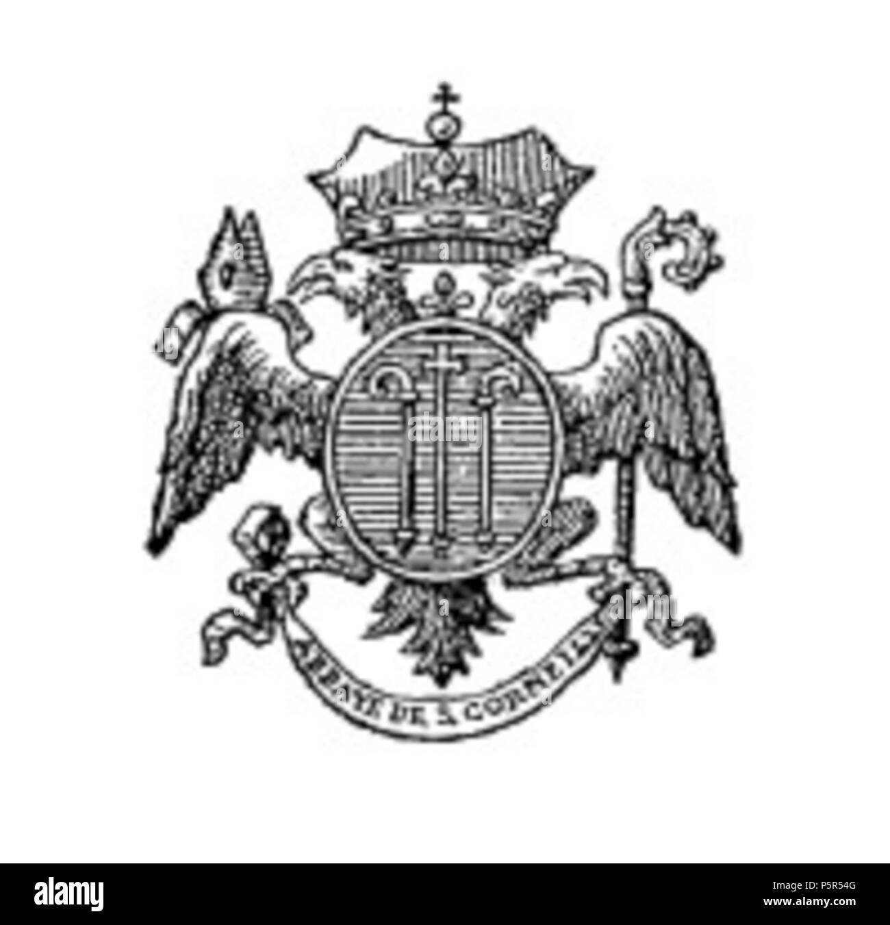 N/A. Armoiries abbaye Saint-Corneille Picardie Famille Mottet . 1383. Furmeyer 209 Blason de saint-corneille Banque D'Images