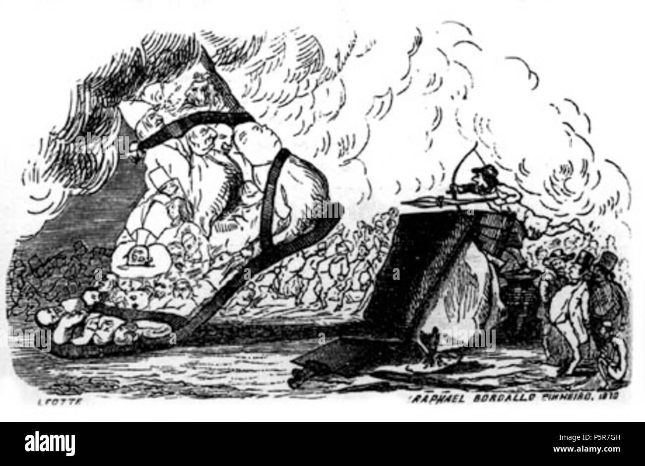 N/A. Português : Bordalo - O Calcanhar de Aquiles . 1870. Raphael Bordallo Pinheiro 224 Bordalo - O Calcanhar de Aquiles Banque D'Images