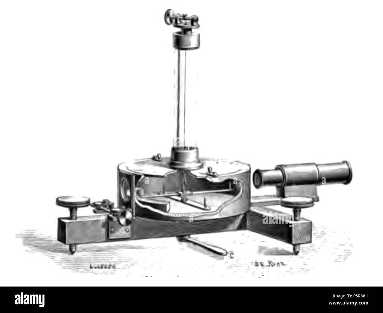 227 Boussole des intensités de dépendre de Gambey Banque D'Images