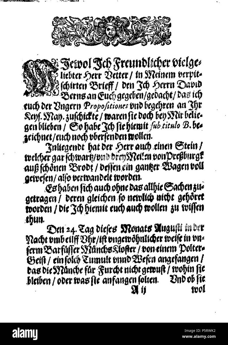 N/A. Von Brodt / das zum Stein worden Vnd / einem Poltergeist / der hat sich Hören Sehen lassen vnd . 1607. Verleger/Drucker : Brauns, Levin und Heyder, Jakob aus Magdeburg 417 DE 1 000354A 002 Banque D'Images