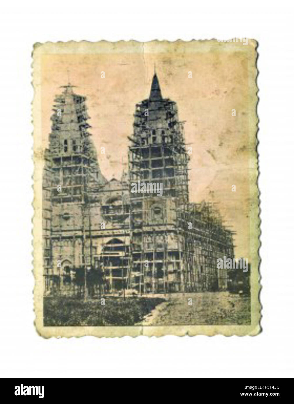 N/A. Catedral de Curitiba em construção na década de 1880 . Années 1880. 282 Inconnu Catedral de Curitiba em 1880 Banque D'Images