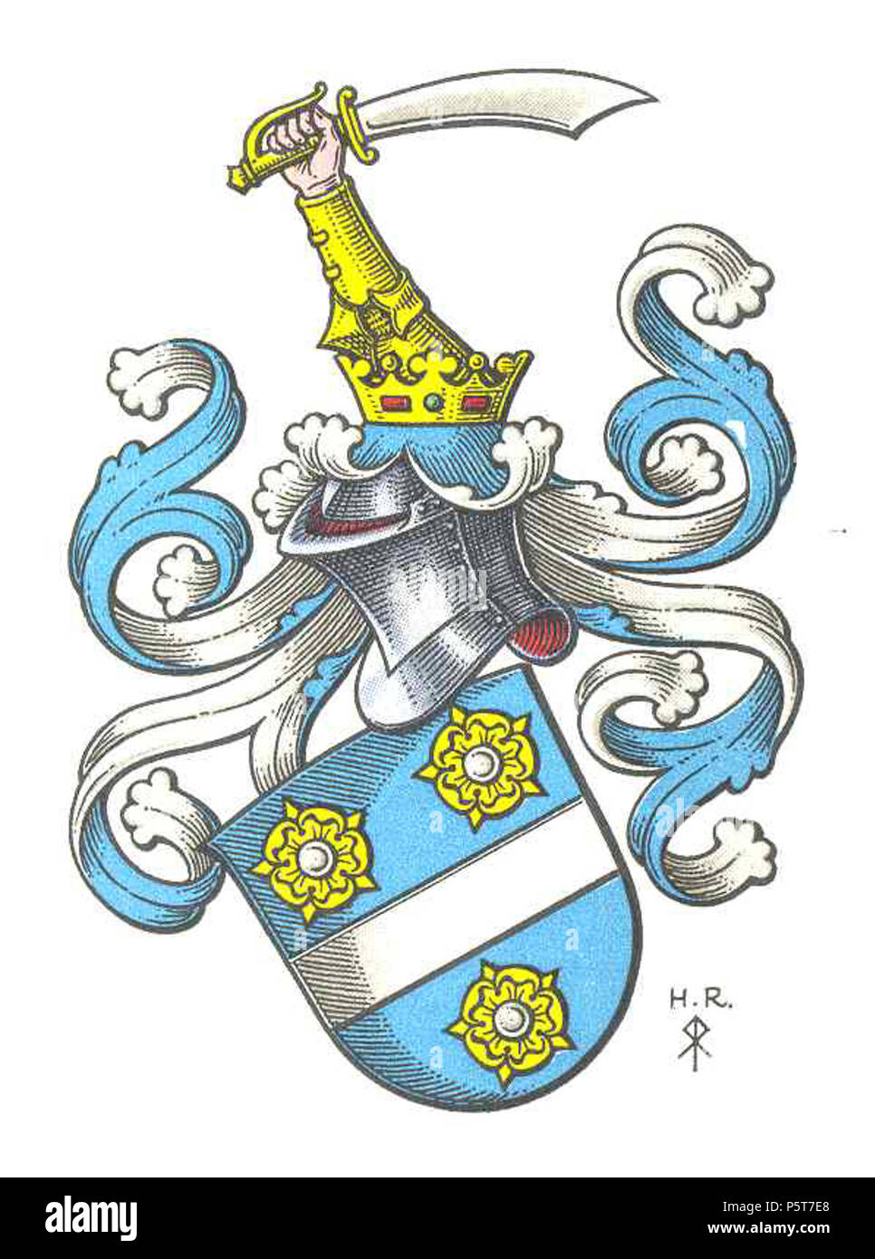N/A. Deutsch : Wappen Chapeaurouge . 1750. Chapeaurouge inconnu 324 Wappen Banque D'Images
