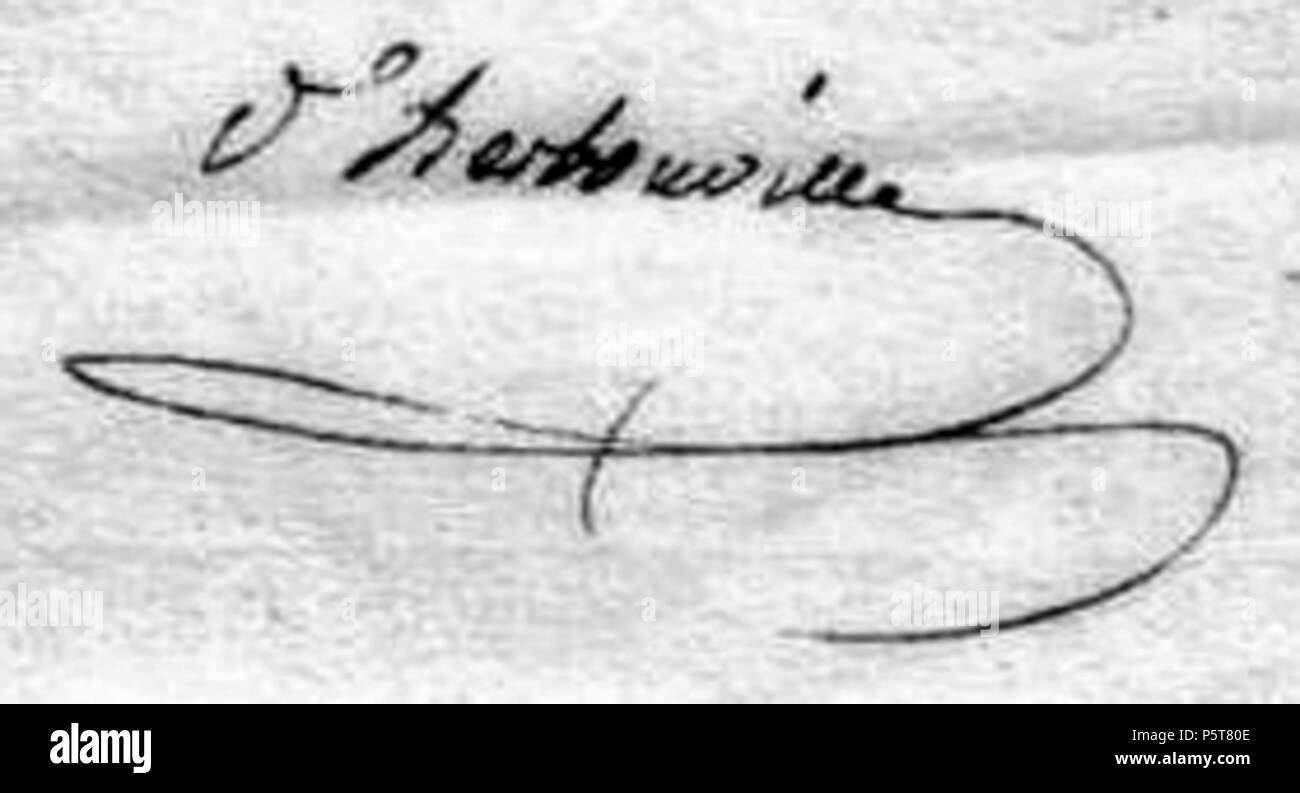 N/A. English : Signature de Charles-Joseph-fortuné d'Herbouville . 30 décembre 2012, 15:20:31. AntonyB 325 Charles d'Herbouville (signature) Banque D'Images
