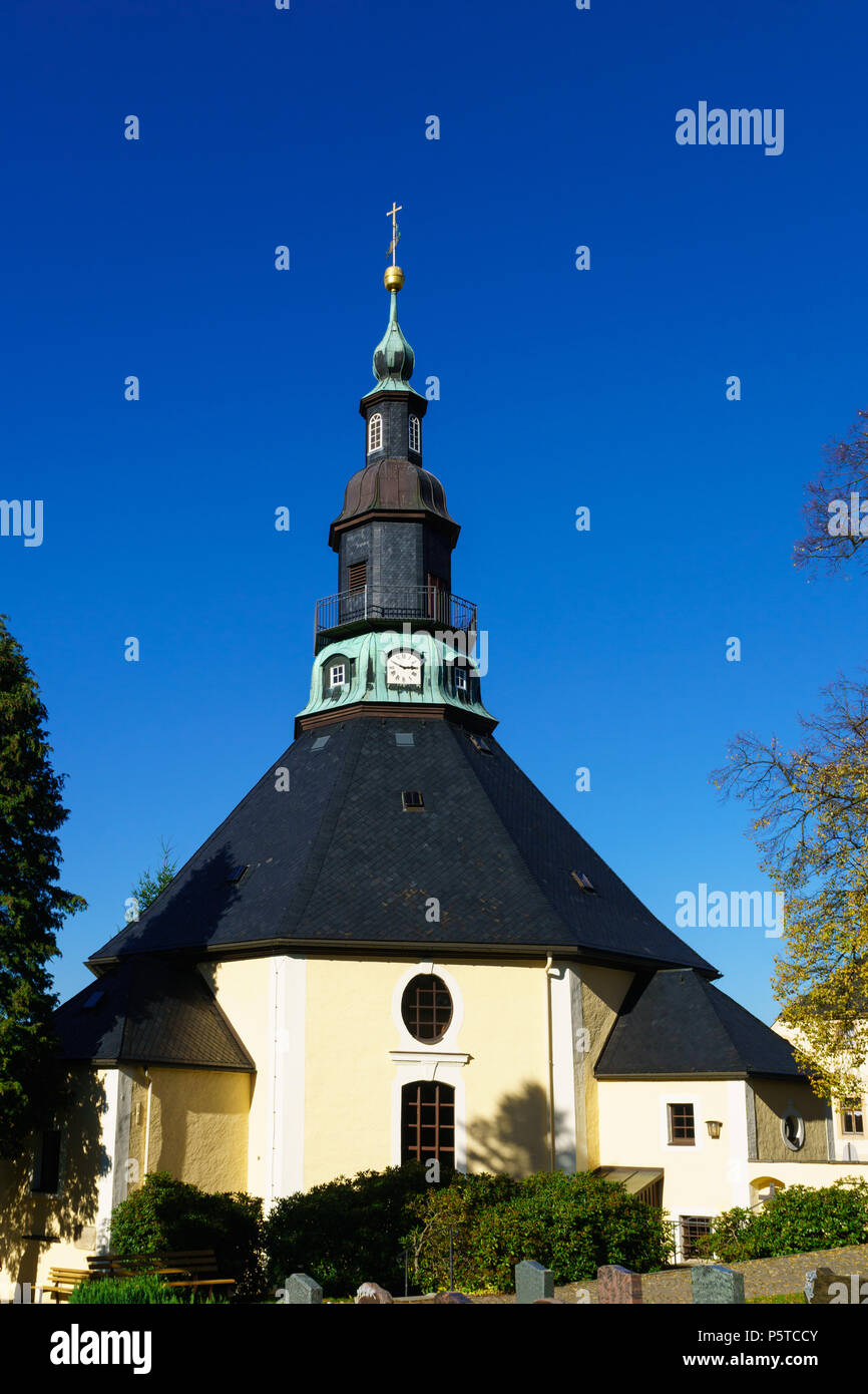Église de Seiffen Monts métallifères en Saxe en Allemagne. Banque D'Images