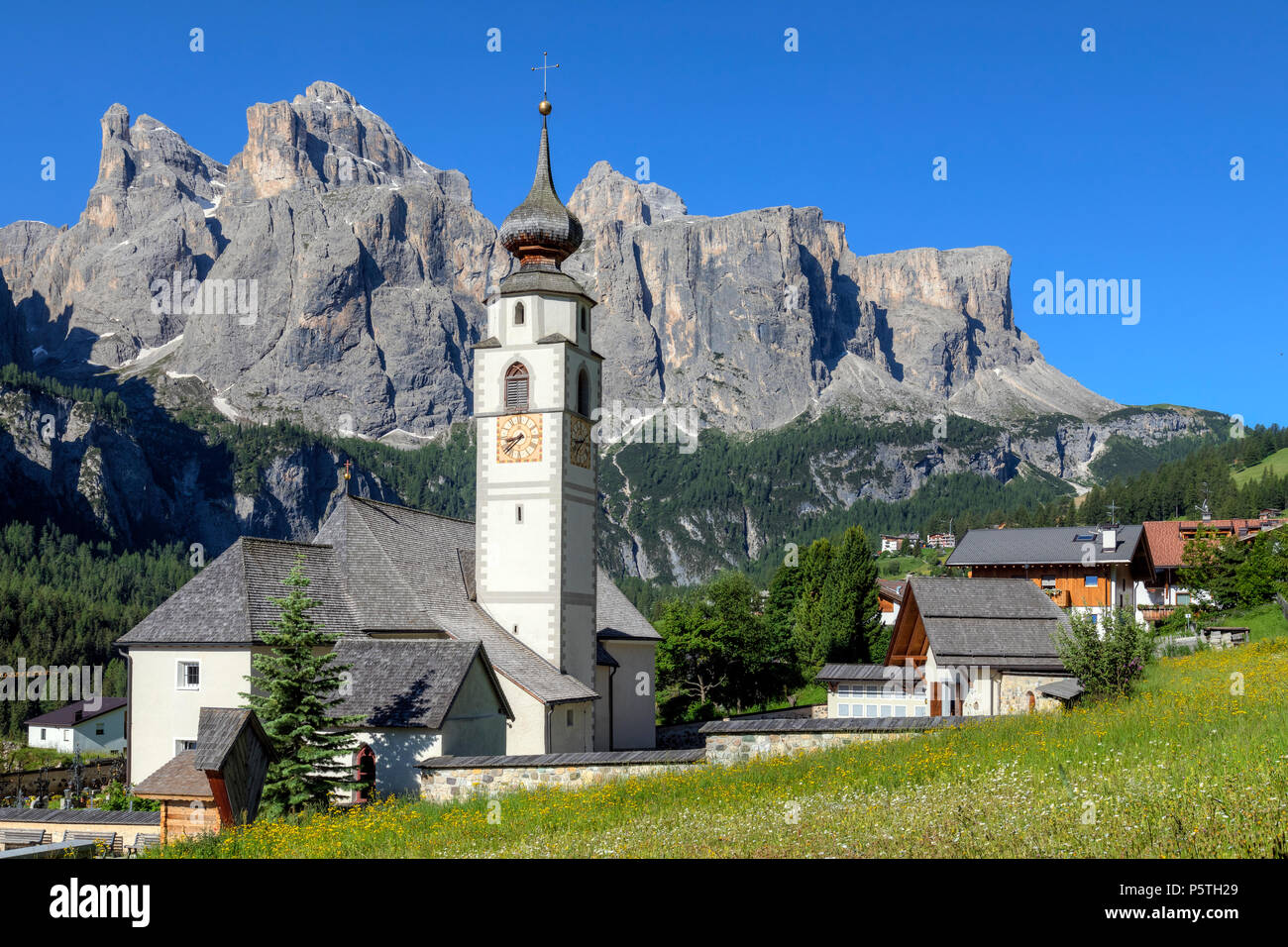 Colfosco, Val Badia, Dolomites, Trentino Alto Adige, Italie, Europe, Banque D'Images