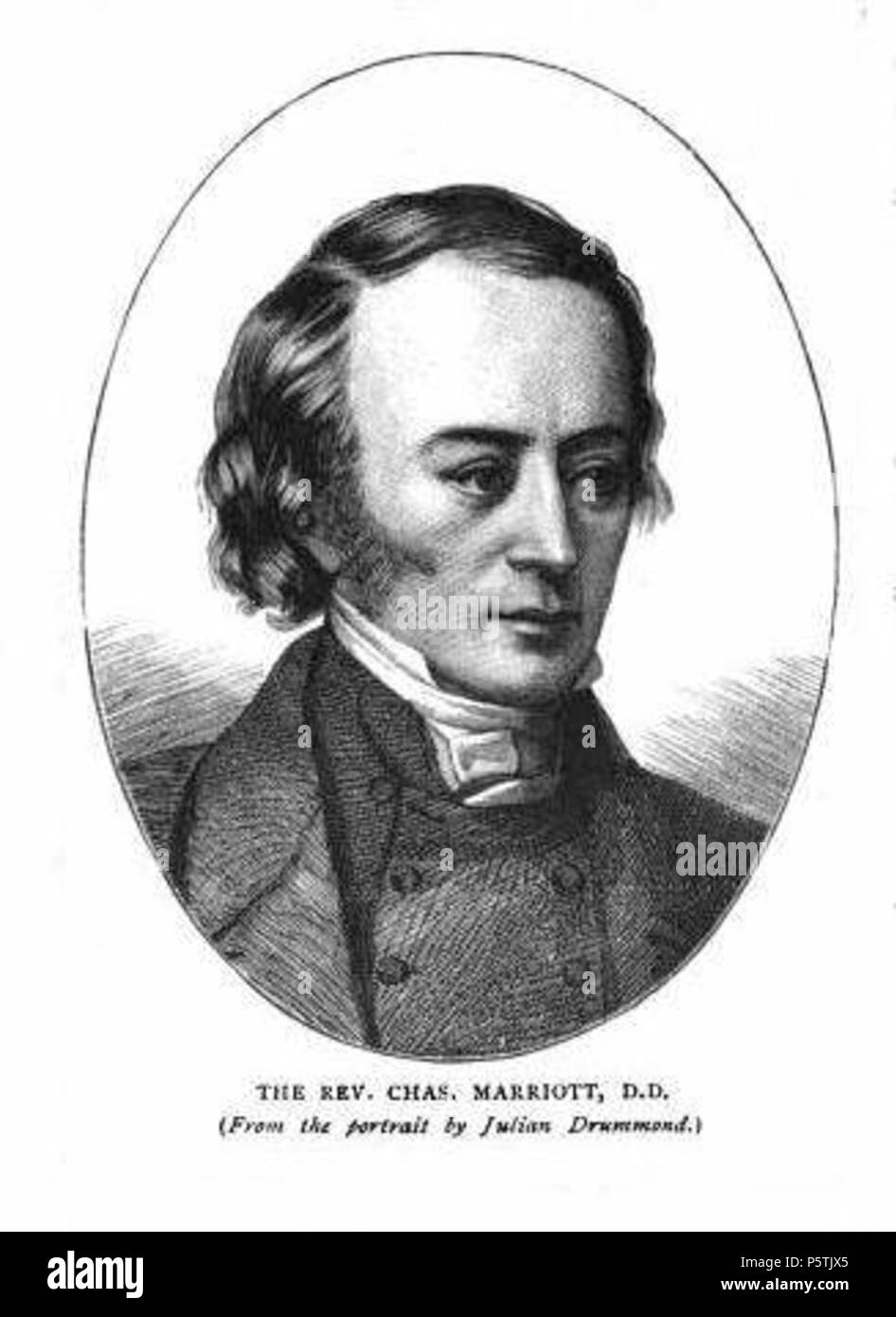 N/A. Anglais : Charles Marriott (1811-1858) était un prêtre Anglican, membre de l'Oriel College, Oxford, et l'un des membres de le mouvement d'Oxford. 1898. À partir d'un portrait par Julian Drummond 326 Charles Marriott (prêtre) Banque D'Images