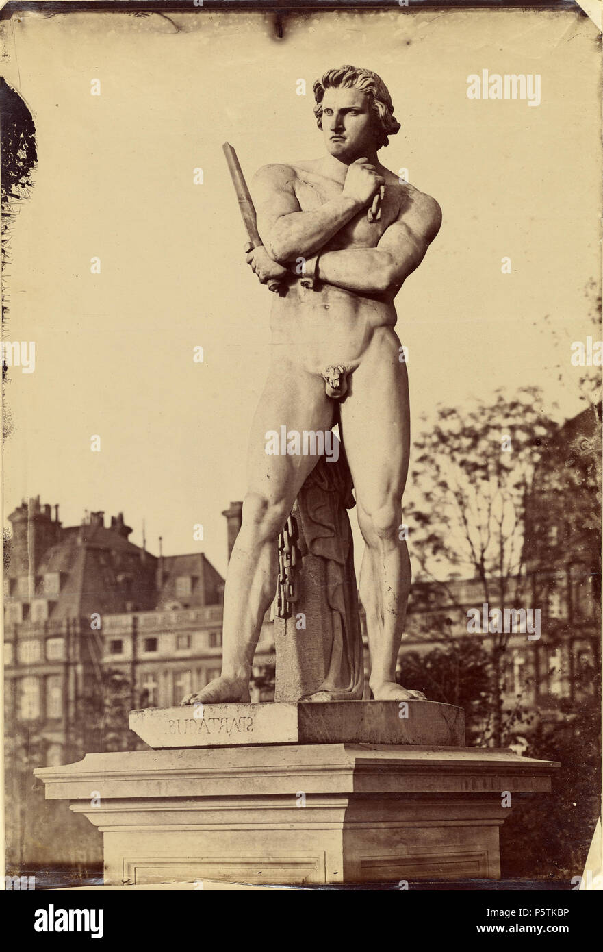 [Spartacus, Jardins des Tuileries, Paris] ; Charles Nègre (Français, 1820 - 1880) ; Paris, France ; juin 1859 ; ; à l'albumine argentique 41,9 x 28,3 cm (16 1/2 x 11 1/8 in.) ; 92.XM.43328 Charles Nègre, Spartacus, le Jardin des Tuileries, Paris, juin 1859 Banque D'Images