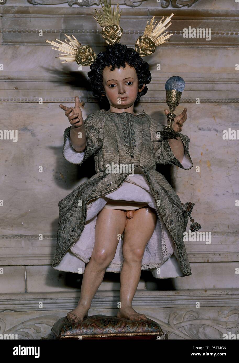 NIÑO JESUS DEL SAGRARIO - siglo XVII - BARROCO ESPAÑOL. Auteur : Juan Martinez demi (1568-1649). Emplacement : Iglesia del Sagrario, Sevilla, Séville, ESPAGNE. Banque D'Images