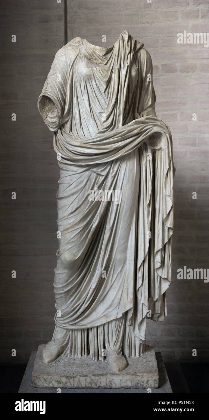 Livie, (58 BCÐ 28 AD), après son adoption officielle dans la famille Julienne dans AD 14 également connu sous le nom de Julia Augusta, était l'épouse de l'empereur romain Auguste. Statue. Glyptothèque de Munich. L'Allemagne. Banque D'Images