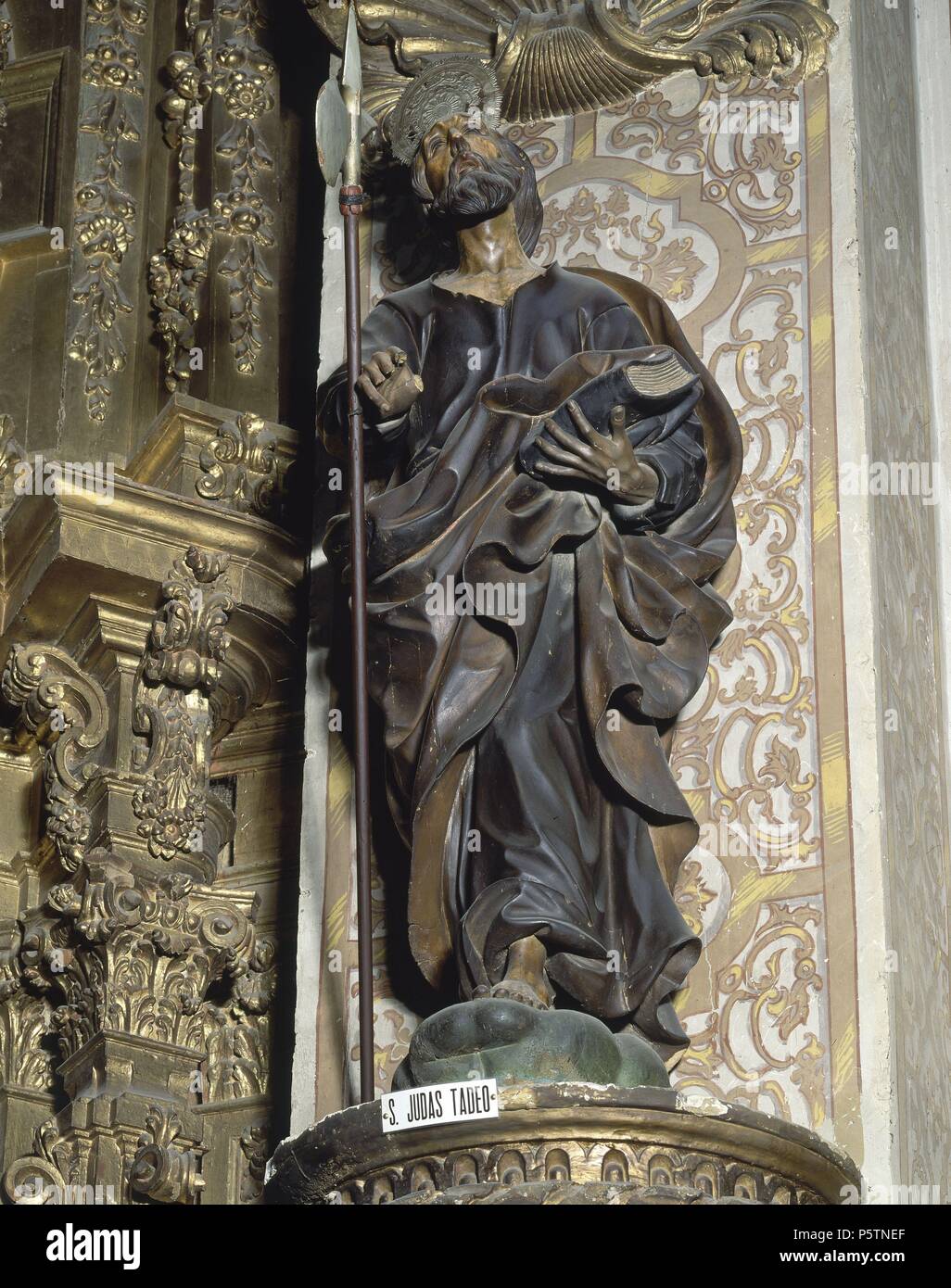Saint Jude APOSTOL - SIGLO XVIII - BARROCO ESPAÑOL. Auteur : Pedro Duque y Cornejo (1678-1757). Emplacement : IGLESIA DE LAS ANGUSTIAS, Granada, Espagne. Banque D'Images Saint Jude APOSTOL - SIGLO XVIII - BARROCO ESPAÑOL. Auteur : Pedro Duque y Cornejo (1678-1757). Emplacement : IGLESIA DE LAS ANGUSTIAS, Granada, Espagne. Banque D'Images