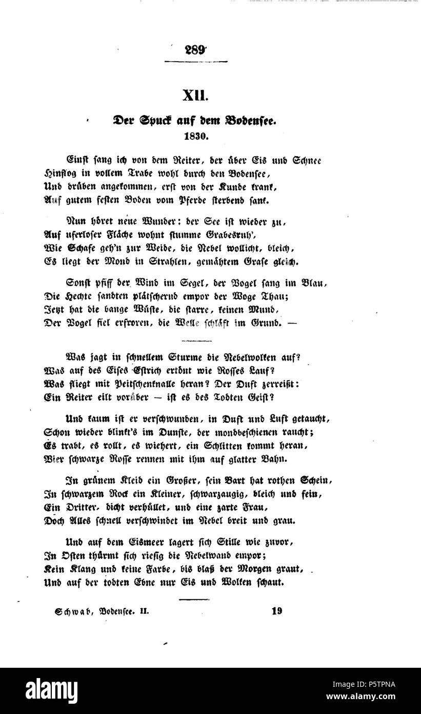 N/A. Der Spuck auf dem Bodensee. Dans : Der Bodensee nebst dem von Rheinthale Luziensteig. Rheinegg bis St. 2. reg. Ausgabe. Stuttgart und Tübingen : Cotta, 1840. 2. Abtheilung, S. 289-290 . 1840. Gustav Schwab (1792-1850) Noms alternatifs Gustav Benjamin Schwab Allemand Description journaliste, poète, écrivain, mythographer, professeur de lycée et pasteur Date de naissance/Décès 19 Juin 1792 4 novembre 1850 Lieu de naissance/décès Stuttgart, Allemagne Stuttgart, Allemagne 1825-1840 Période de travail lieu de travail de contrôle de l'autorité de Stuttgart : Q77428 VIAF:19797173 ISNI:0000 0001 0876 7669 RCAC:N800050 Banque D'Images N/A. Der Spuck auf dem Bodensee. Dans : Der Bodensee nebst dem von Rheinthale Luziensteig. Rheinegg bis St. 2. reg. Ausgabe. Stuttgart und Tübingen : Cotta, 1840. 2. Abtheilung, S. 289-290 . 1840. Gustav Schwab (1792-1850) Noms alternatifs Gustav Benjamin Schwab Allemand Description journaliste, poète, écrivain, mythographer, professeur de lycée et pasteur Date de naissance/Décès 19 Juin 1792 4 novembre 1850 Lieu de naissance/décès Stuttgart, Allemagne Stuttgart, Allemagne 1825-1840 Période de travail lieu de travail de contrôle de l'autorité de Stuttgart : Q77428 VIAF:19797173 ISNI:0000 0001 0876 7669 RCAC:N800050 Banque D'Images
