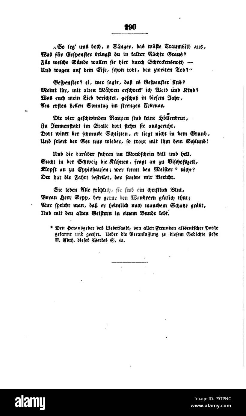 N/A. Der Spuck auf dem Bodensee. Dans : Der Bodensee nebst dem von Rheinthale Luziensteig. Rheinegg bis St. 2. reg. Ausgabe. Stuttgart und Tübingen : Cotta, 1840. 2. Abtheilung, S. 289-290 . 1840. Gustav Schwab (1792-1850) Noms alternatifs Gustav Benjamin Schwab Allemand Description journaliste, poète, écrivain, mythographer, professeur de lycée et pasteur Date de naissance/Décès 19 Juin 1792 4 novembre 1850 Lieu de naissance/décès Stuttgart, Allemagne Stuttgart, Allemagne 1825-1840 Période de travail lieu de travail de contrôle de l'autorité de Stuttgart : Q77428 VIAF:19797173 ISNI:0000 0001 0876 7669 RCAC:N800050 Banque D'Images N/A. Der Spuck auf dem Bodensee. Dans : Der Bodensee nebst dem von Rheinthale Luziensteig. Rheinegg bis St. 2. reg. Ausgabe. Stuttgart und Tübingen : Cotta, 1840. 2. Abtheilung, S. 289-290 . 1840. Gustav Schwab (1792-1850) Noms alternatifs Gustav Benjamin Schwab Allemand Description journaliste, poète, écrivain, mythographer, professeur de lycée et pasteur Date de naissance/Décès 19 Juin 1792 4 novembre 1850 Lieu de naissance/décès Stuttgart, Allemagne Stuttgart, Allemagne 1825-1840 Période de travail lieu de travail de contrôle de l'autorité de Stuttgart : Q77428 VIAF:19797173 ISNI:0000 0001 0876 7669 RCAC:N800050 Banque D'Images