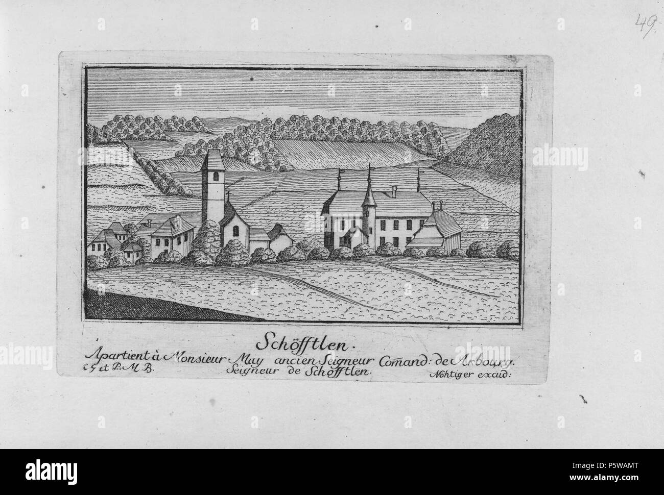 N/A. Deutsch : Buch : 'Sammlung Ansichten von aus dem ehemaligen Gebiet des Standes Bern', Schöfftlen . vers 1900. Inconnu 320 CH-NB-Sammlung von Ansichten aus dem ehemaligen Gebiet des Standes Bern-19482-page052 Banque D'Images
