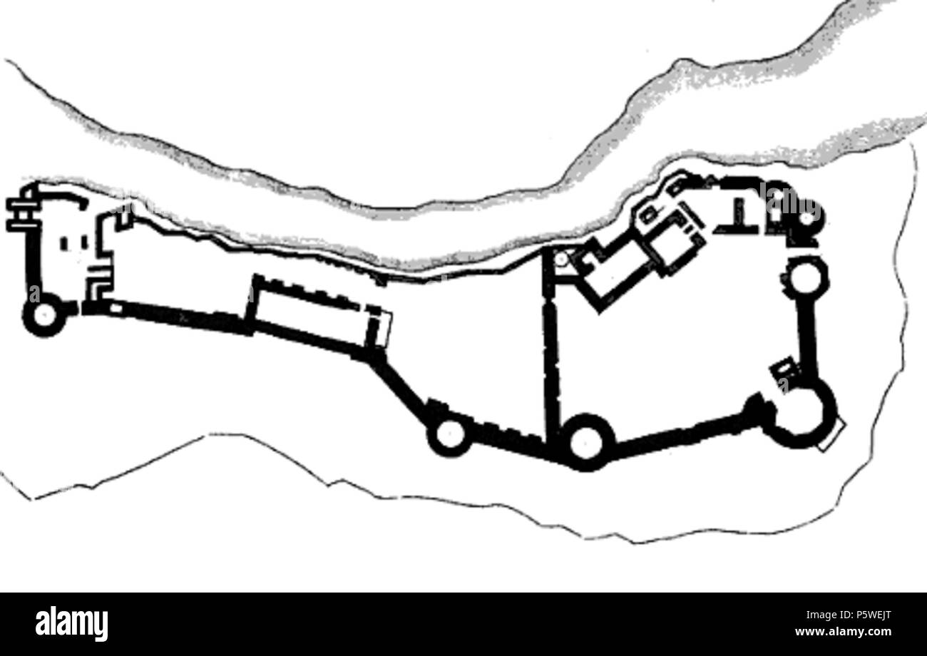 Le Château de Chepstow 337 plan 1825 Banque D'Images