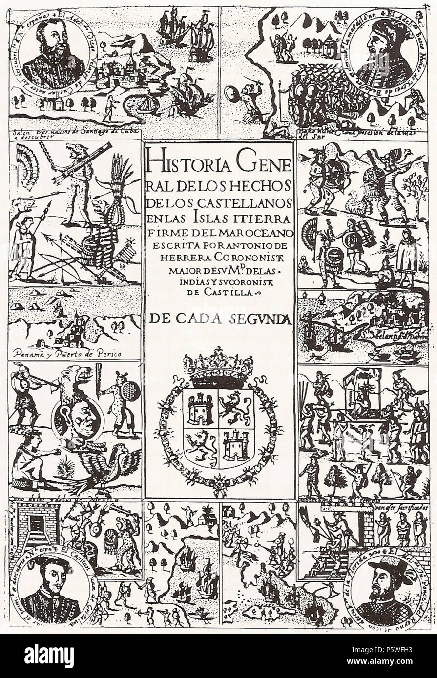 N/A. Español : Portada de la segunda Década de Antonio de Herrera y Tordesillas. 1601. 431 Inconnu Decada2Herrera Banque D'Images