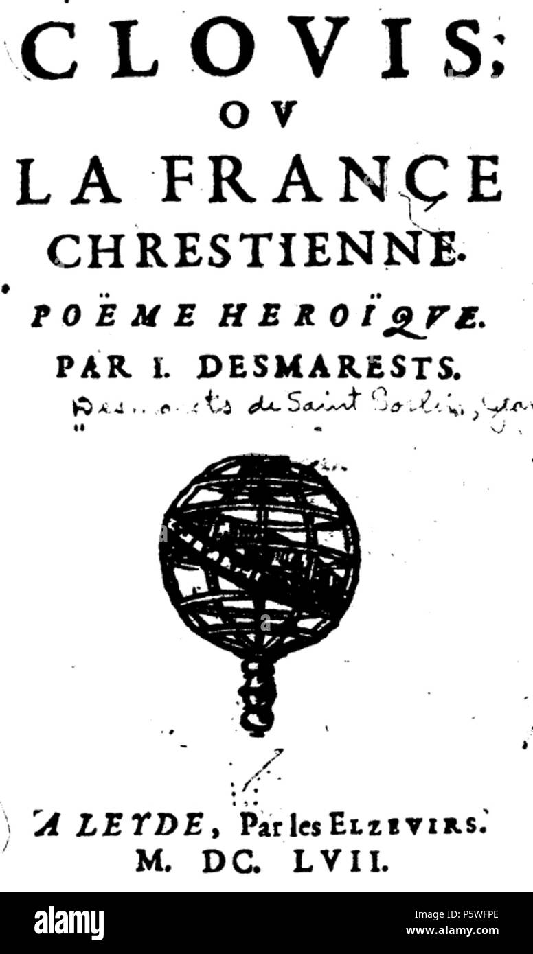 440 Desmarets de Saint-Sorlin - Clovis ou la France chrétienne Banque D'Images