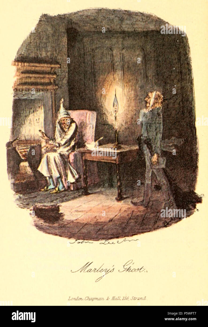 N/A. Anglais : à partir d'un conte de Noël de Charles Dickens . 1843. w:John Leech 345 Christmascarol1843 -- 040 Banque D'Images