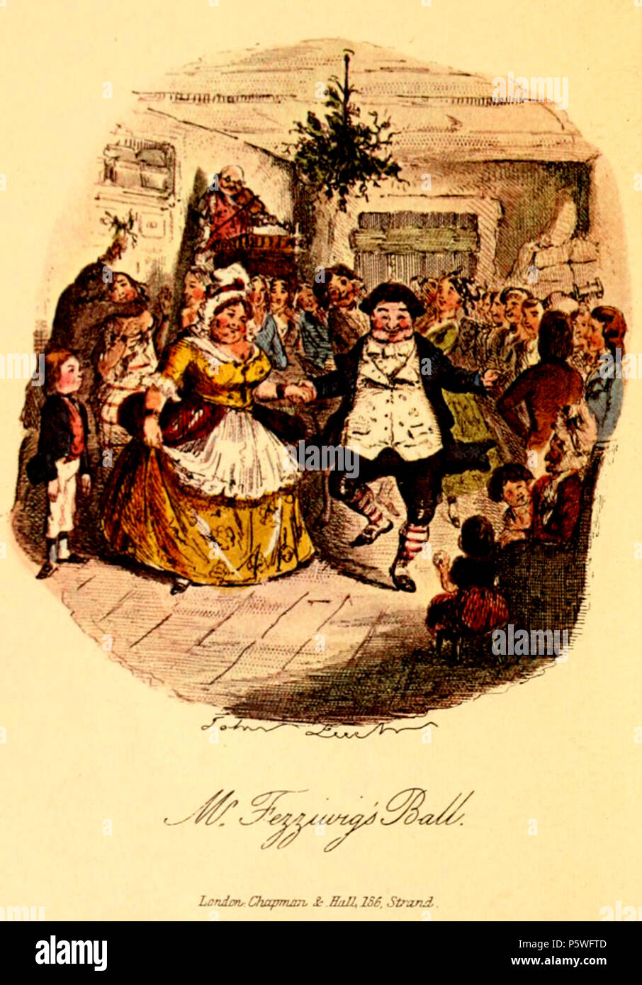 N/A. Anglais : à partir d'un conte de Noël de Charles Dickens . 1843. w:John Leech 345 Fpiece Christmascarol1843 -- Banque D'Images