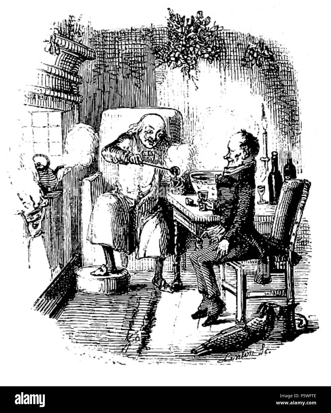 N/A. Anglais : à partir d'un conte de Noël de Charles Dickens . 1843. w:John Leech 345 Christmascarol1843 -- 184 Banque D'Images