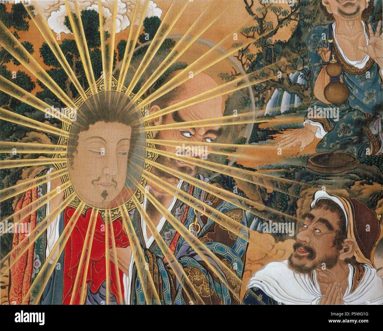 N/A. Anglais : Détail de cinq cents Arhats par Kano Kazunobu, faites défiler 57 . circa 1854-63. Kazunobu Kano 441 à partir de détails 'Cinq cents Arhats' par Kano Kazunobu, faites défiler 57 Banque D'Images