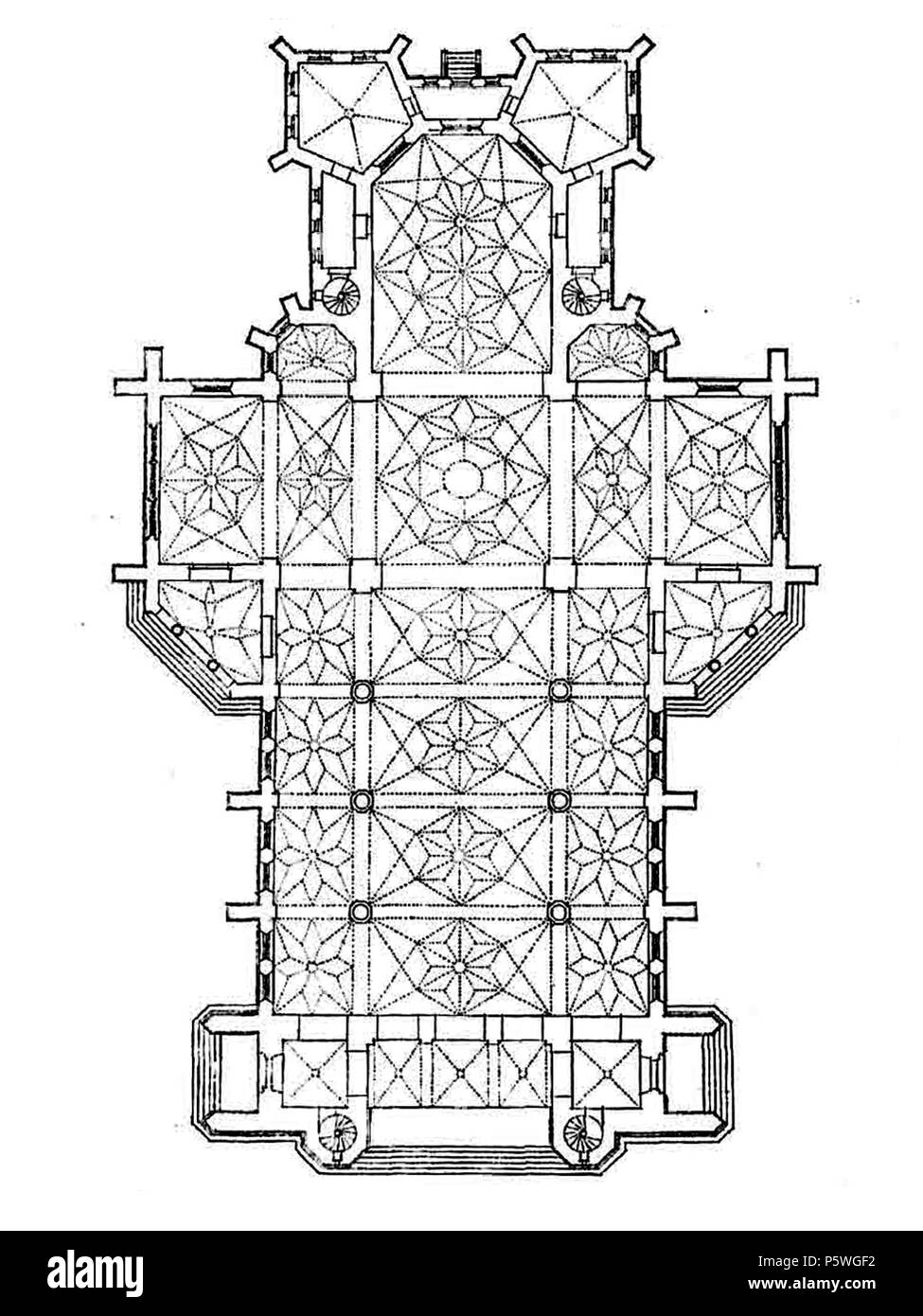 347 Eglise des Saints Olga et Elizabeth, Lviv (plan, T. Talowski, proj. "Ars") Banque D'Images