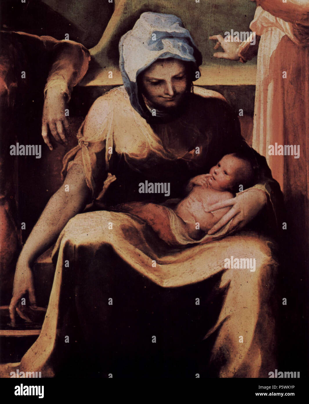 Deutsch : Maria Geburt, détail Italiano : Nascita di Maria, Dettaglio. Entre 1540 et 1543. N/A 464 Domenico Beccafumi 060 Banque D'Images