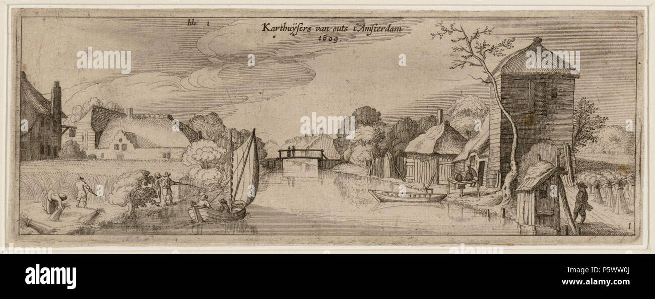 N/A. Nederlands : Karthuysers Beschrijving van 't out Amsterdam 1609 Karthuizerklooster. Afmetingen : 67x189 mm. Documenttype prent Vervaardiger, Claes Jansz Visscher (1587-1652) Collectie Collectie Stadsarchief Amsterdam : tekeningen en prenten Datering 1609 ca. Http://archief.amsterdam/archief/10097/010097004384 Afbeeldingsbestand Inventarissen 010097004384 . vers 1609. Claes Jansz Visscher (1587-1652) 350 Claes Jansz Visscher, Afb 010097004384 Banque D'Images