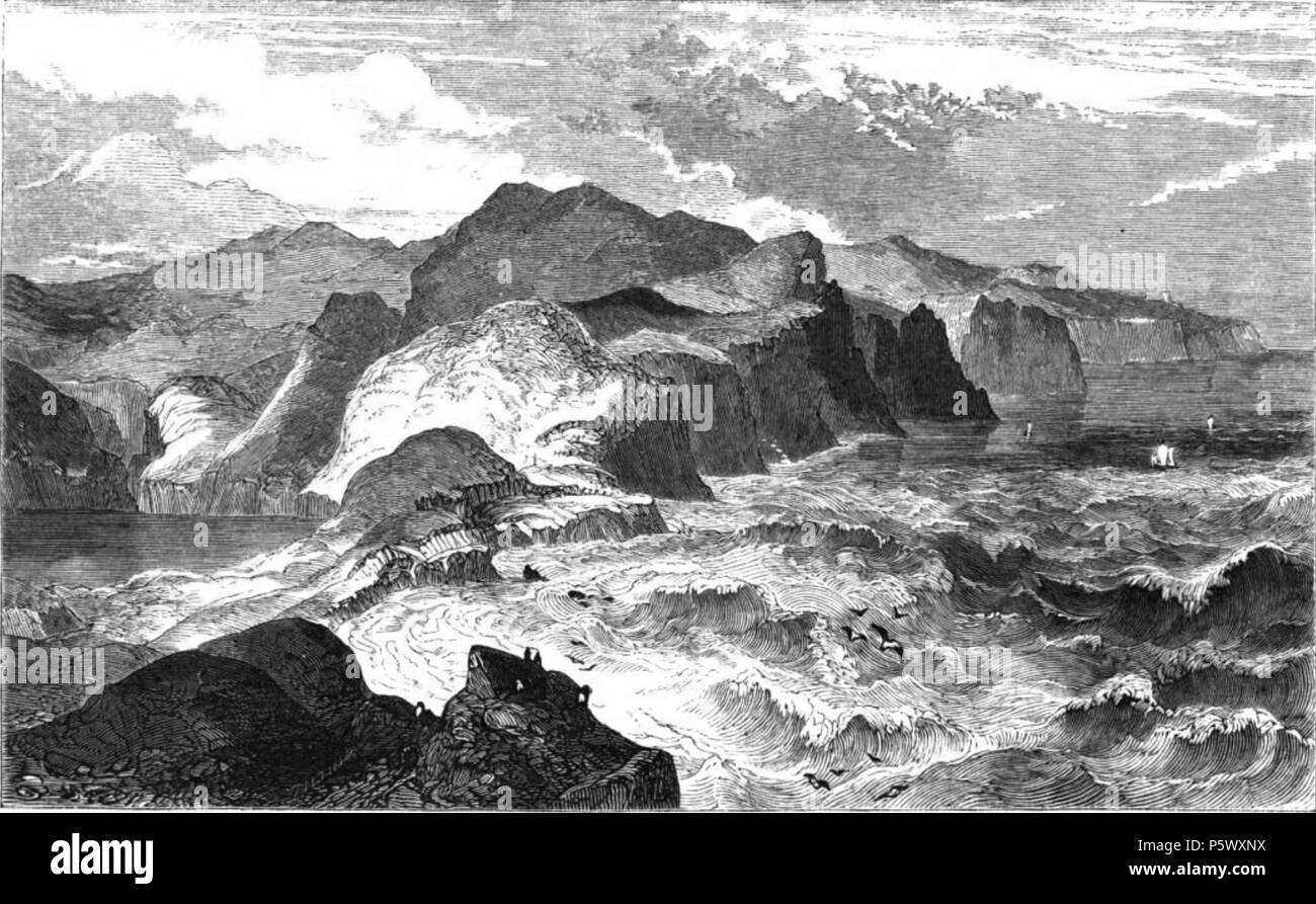 N/A. 'Vue de la côte, de hauteur au-dessus du lit de combustibles fossiles" à Madère : Son Climat et Paysage, p. 147 Prises d'un point proche de cette photo - . 1851. John Botcherby, Esq. Vue de la côte 357, à partir de hauteurs au-dessus du lit d'origine fossile, 1851 Banque D'Images