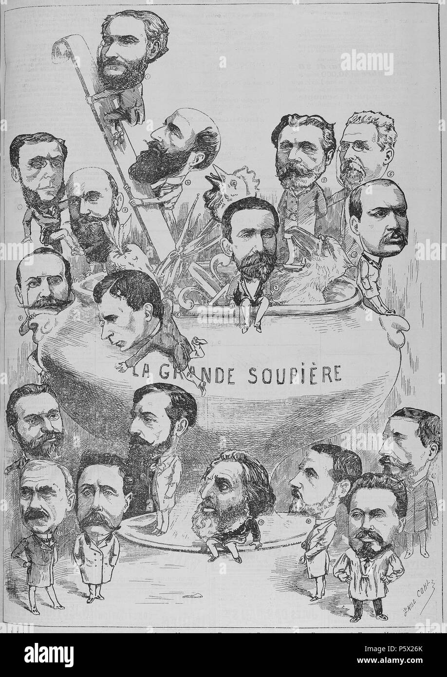 488 Députés boulangistes de la Seine (Charivari, 1889-11-21) Banque D'Images