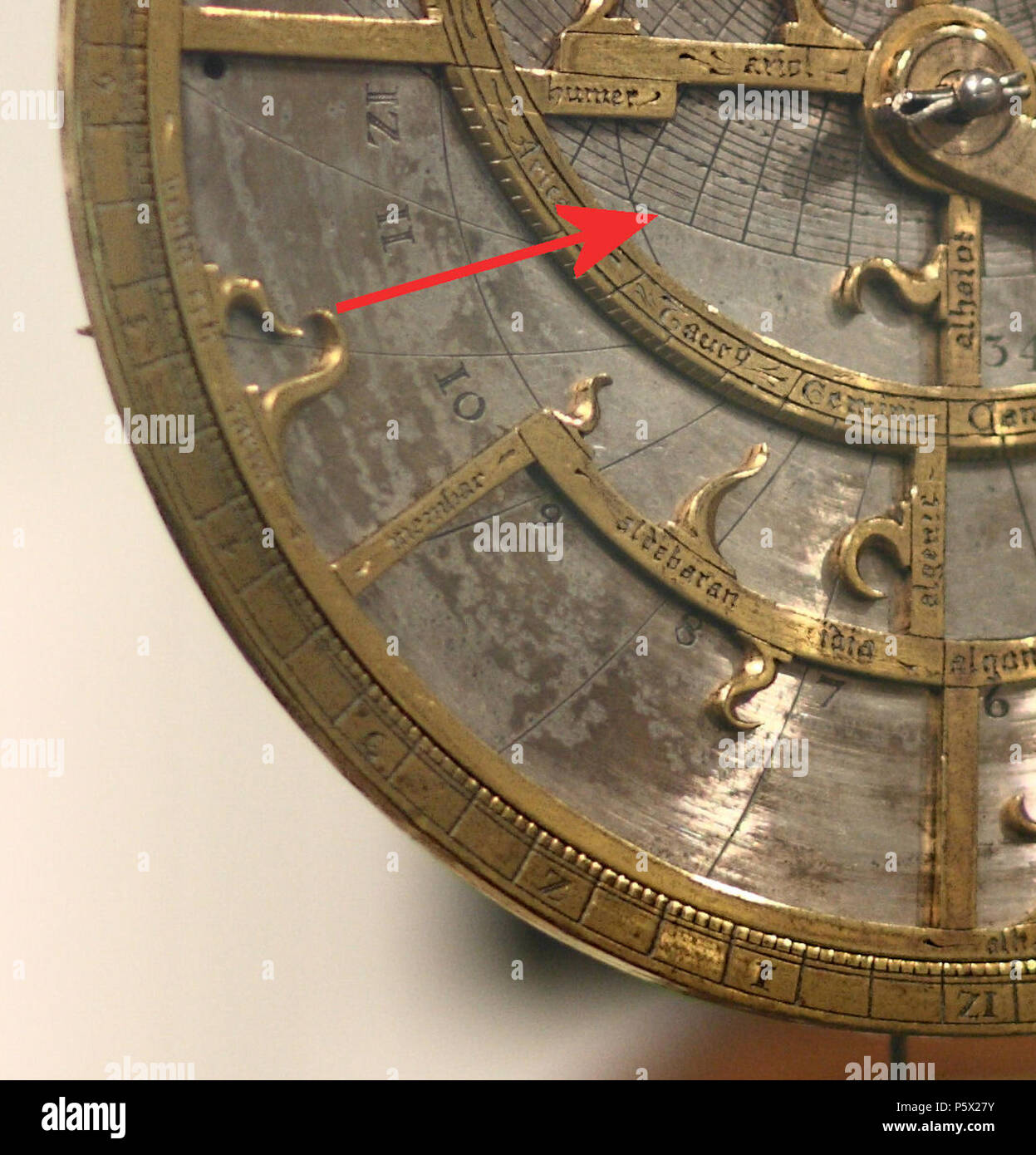 488 Détail retouché astrolabe Fusoris Banque D'Images