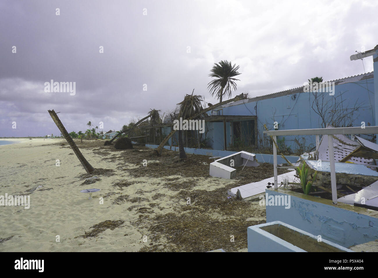 Coco Point Lodge, Barbuda Post Irma Banque D'Images