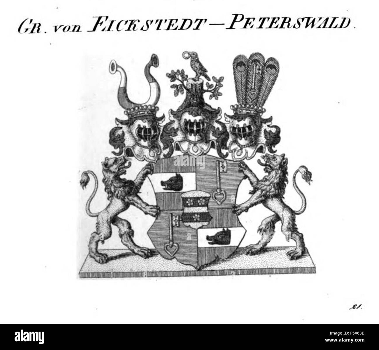 N/A. Wappen Eickstedt Peterswald - Tyroff HA.jpg . Entre 1846 et 1865. 497 Inconnu Eickstedt Peterswald - Tyroff HA Banque D'Images