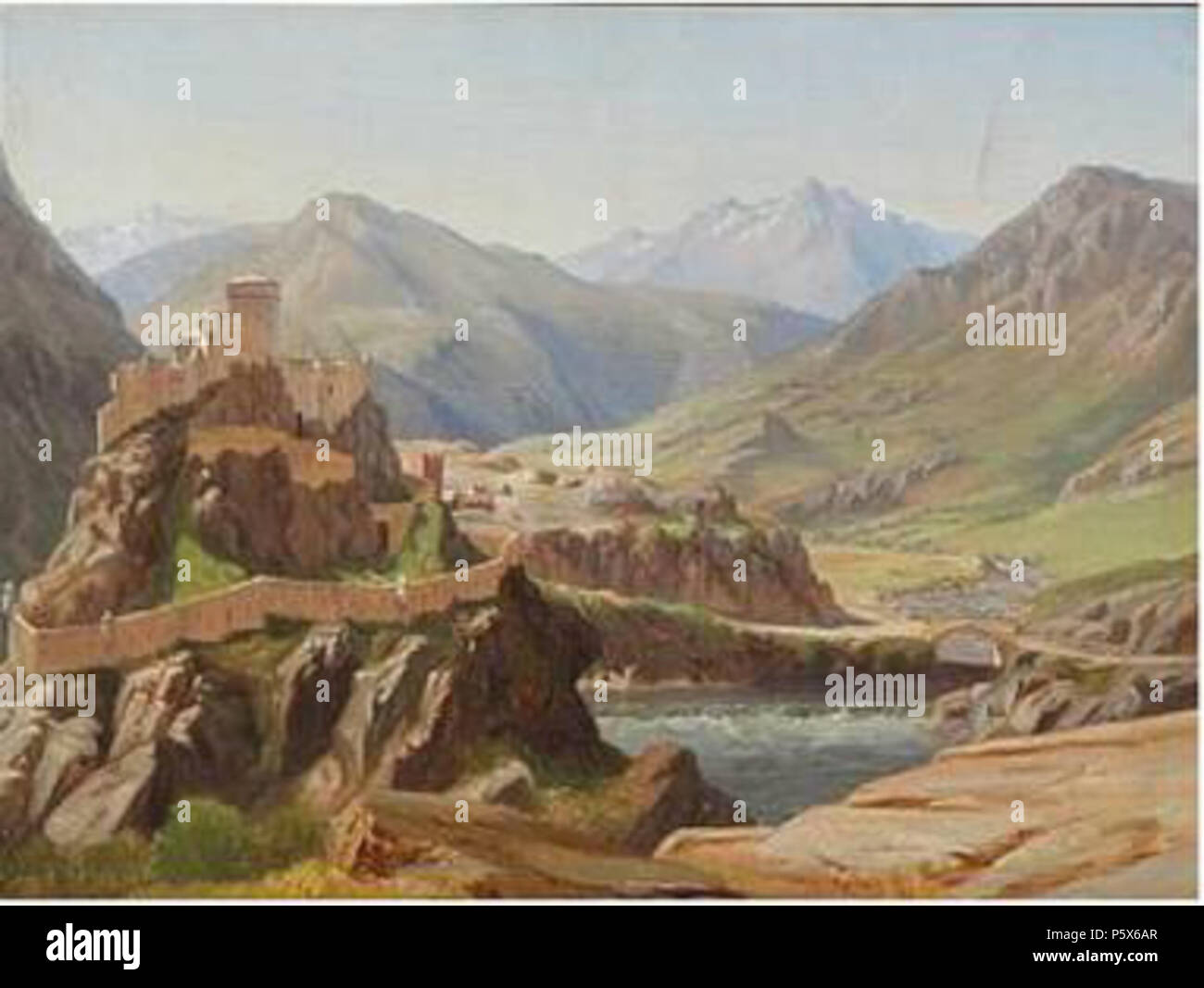 N/A. Anglais : paysage des Pyrénées . avant 1912. Eiler Rasmussen Eilersen (1827-1912) 498 Eilersen-Pyrenees Banque D'Images N/A. Anglais : paysage des Pyrénées . avant 1912. Eiler Rasmussen Eilersen (1827-1912) 498 Eilersen-Pyrenees Banque D'Images
