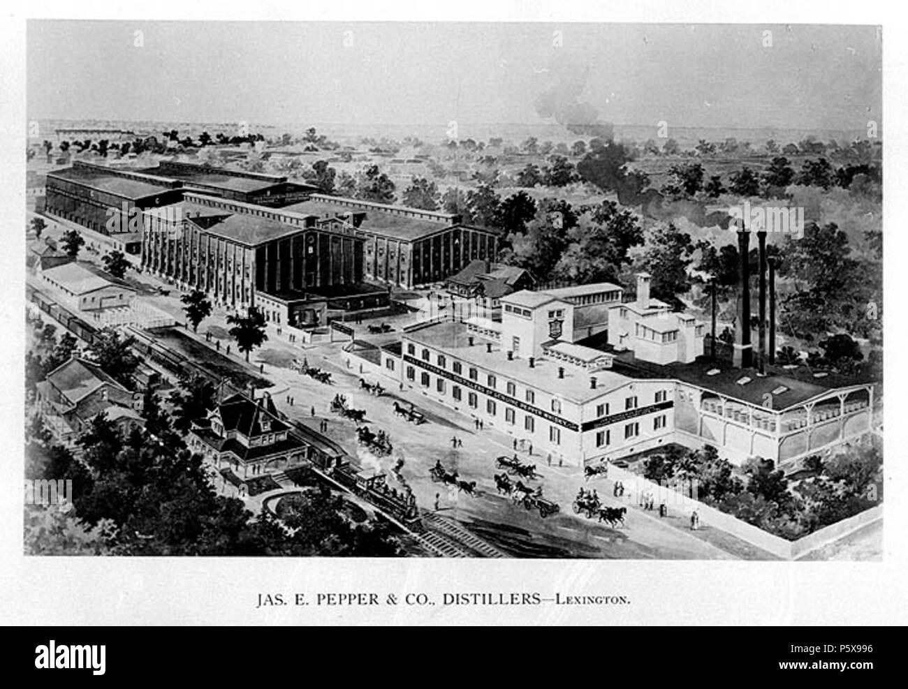 N/A. Anglais : Jos distillerie de poivre sur les 'vieux' Frankfort Pike, Lexington, KY . 8 juillet 2011. La Photogravure Art Co., 1898 Smith, J. Soule, 1848-1904 458 Distilerydist1898 Banque D'Images