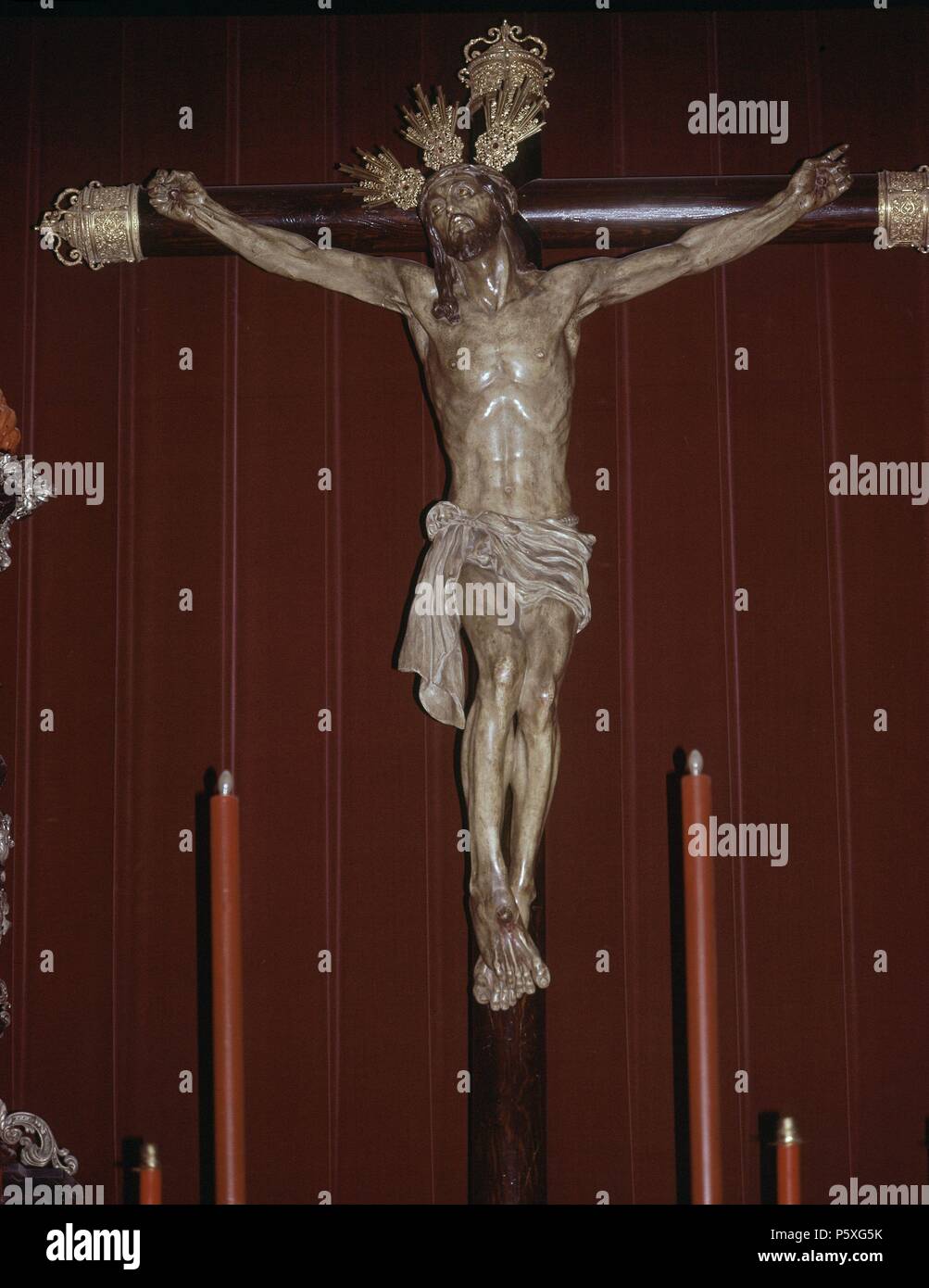 CRUCIFIXION-PASO DE LA EXPIACION. Lieu : st. PETER'S CHURCH, Malaga, Espagne. Banque D'Images