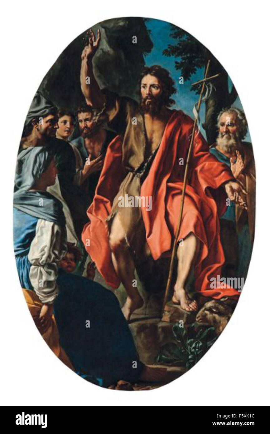 N/A. Italiano : La predica del Battista . 17e siècle. Francesco Cozza (1605-1682) Noms alternatifs Cozza ; François Cozza, Cozza eleve du Dominiquin ; Fran:co Coza ; francesco Cozzi ; F. Cozza, Cozza Cavalier Italien Description peintre, graveur et peintre fresque Date de naissance/décès 1605 11 janvier 1682 ou 13 janvier 1682 Lieu de naissance/décès 20/410 Rome période de travail entre 1631 et 1682 circa circa lieu de travail de Rome (1631-1634), Naples (1634-1637), Rome (1640-1682) contrôle d'autorité : Q1133464 VIAF:32270140 ISNI:0000 0000 8111 7737 ULAN:500002072 RCAC:n82029995 Bibliothèque ouverte:OL Banque D'Images
