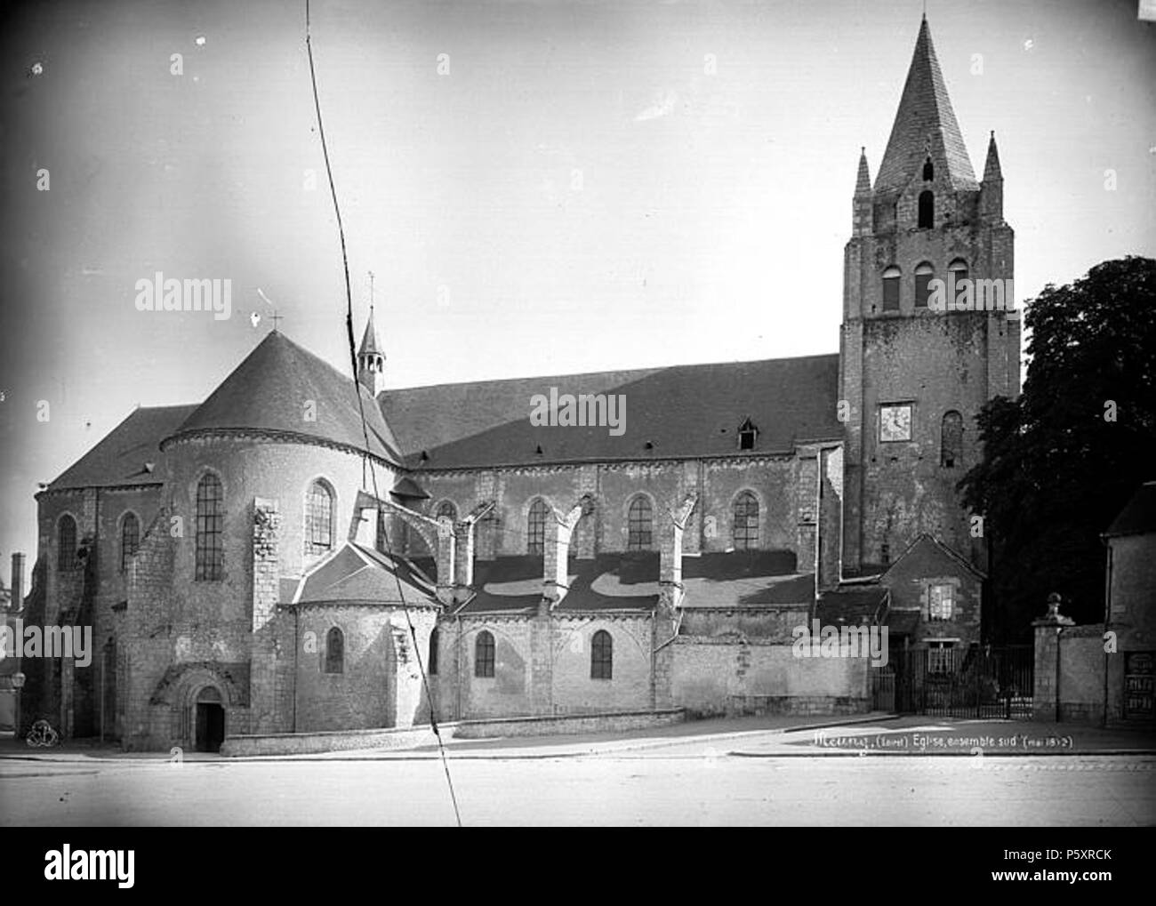 367 Collégiale Saint-Liphard de Meung-sur-Loire Mieusement Banque D'Images