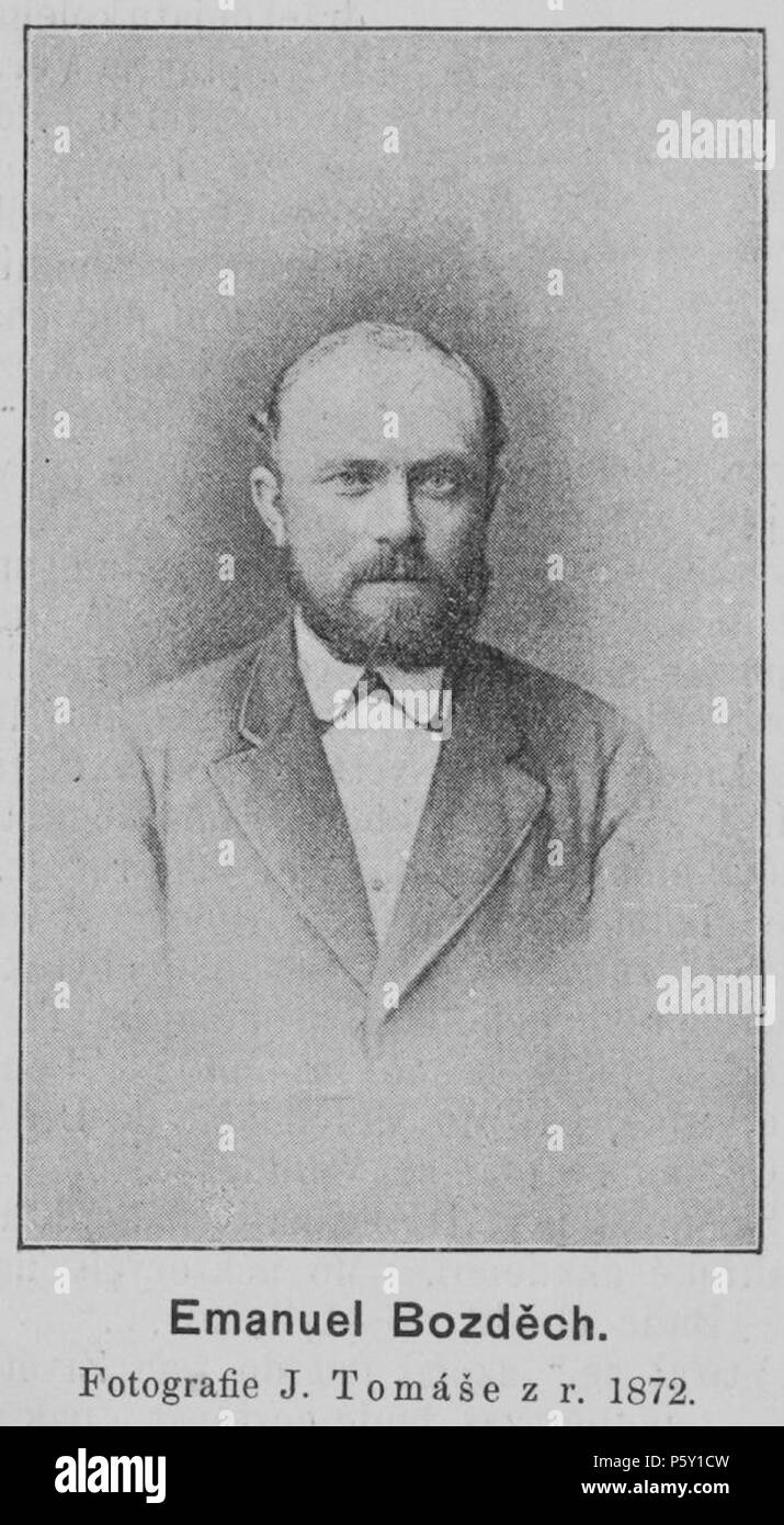 N/A. Photographie d'Emmanuel Bozdch (1841 - 1889), dramaturge tchèque. Photo de 1872, publié en mars 1889. Jan Tomáš (1841-1912) Description photographe tchèque Date de naissance/décès 2 Juin 1841 7 septembre 1912 Lieu de naissance/mort Svatogothardská Lhota période travail Prague ca 1867-1904 lieu de travail Prague contrôle d'autorité : Q12023172 VIAF:47601517 ISNI:0000 0000 5538 6749 RCAC:pas de WorldCat99011603 506 Emanuel Bozdech 1872 Tomas Banque D'Images