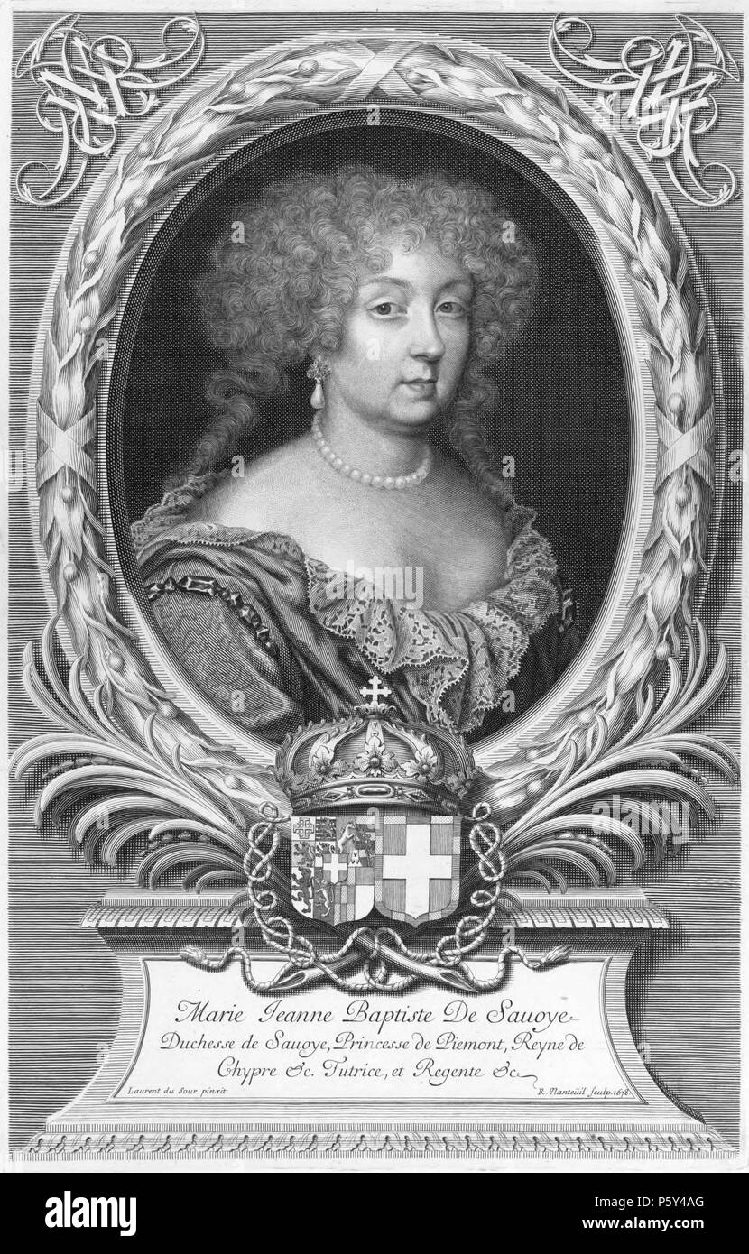 N/A. Deutsch : Porträt Maria Johanna Baptistas von Savoyen, Herzogin von Savoyen English : Portrait de Marie Jeanne Baptiste de Savoie, duchesse de Savoie . 1678. Robert Nanteuil (1623-1678) Noms alternatifs Nanteniell ; De Nanteuil ; Nantueil ; Nanteuil ; Description de l'Nantwel, dessinateur et graveur français pastellist Date de naissance/décès 1623 9 décembre 1678 Lieu de naissance/décès Reims Paris lieu de travail France contrôle d'autorité : Q1356084 VIAF:61650762 ISNI:0000 0000 6631 5102 ULAN:500023363 RCAC:n:WGA83219739 NANTEUIL, Robert WorldCat 516 portrait gravé de Marie Jeanne Bapti Banque D'Images